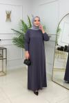 AYSUN MERSERİZE ELBİSE - ANTRASİT  Antrasit