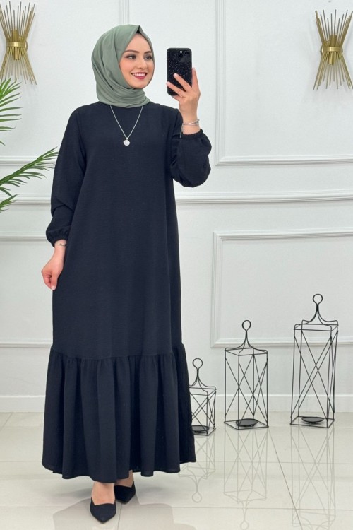 Azra Elbise-Siyah Siyah