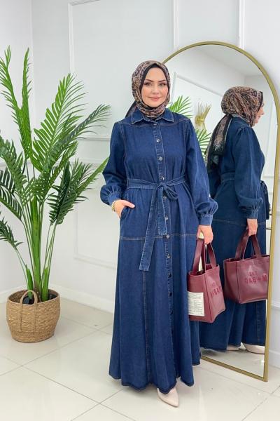 BERRAK ELBİSE - LACİVERT Lacivert