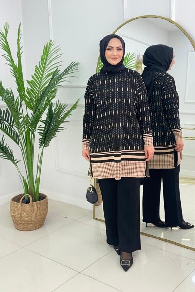 BİNNUR TRİKO TAKIM - SİYAH Siyah