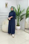 CLASSY MODAL ELBİSE - LACİVERT  Lacivert