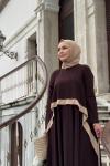 DİLRUBA ELBİSE - ACI KAHVE Acı Kahve