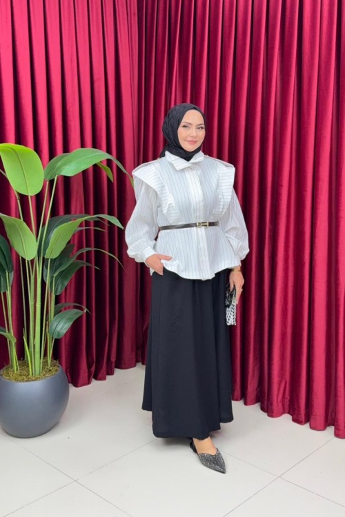 Dora Gömlek - Beyaz Beyaz