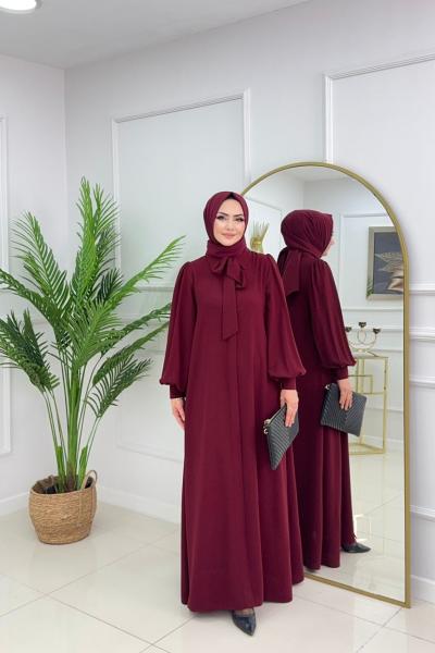 DURU ELBİSE-BORDO Bordo
