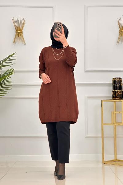 ECE TUNİK-DUMAN Kahverengi