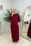 ELSA OYSHO ELBİSE - BORDO Bordo