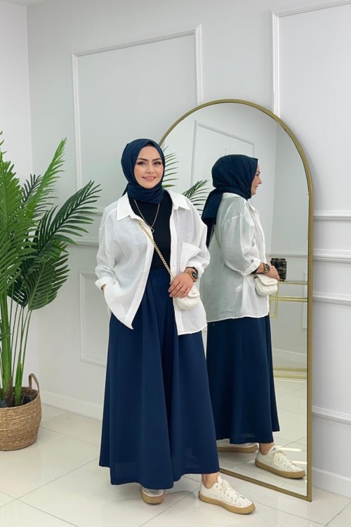 ETEK PANTOLON - LACİVERT Lacivert