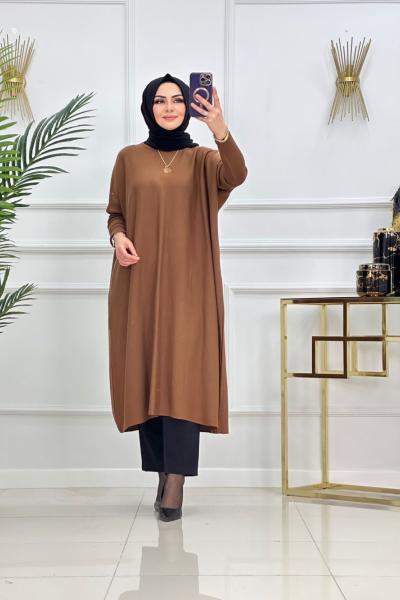 EVİN TRİKO HIRKA-SÜTLÜ KAHVE Sütlü Kahve