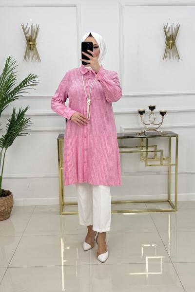 FERİDE TUNİK-PEMBE Pembe