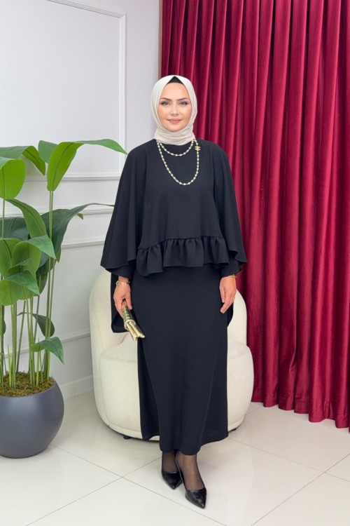 LOLA ETEKLİ TAKIM - SİYAH Siyah