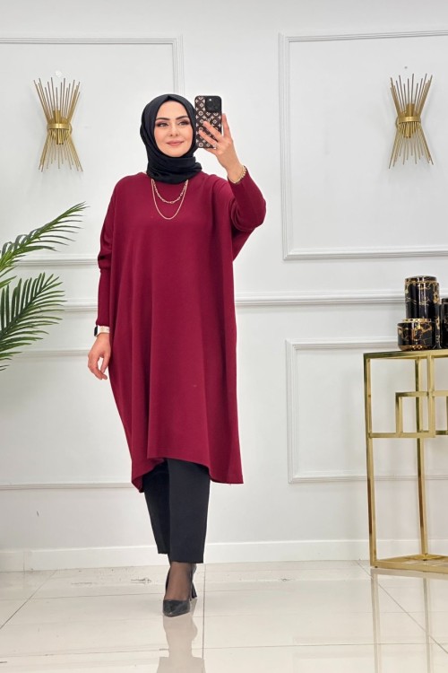 LOREN TUNİKBORDO Bordo