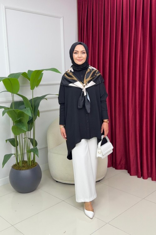 MANOLYA GÖMLEK - SİYAH Siyah