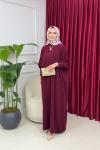 MÜJDE ELBİSE - BORDO Bordo