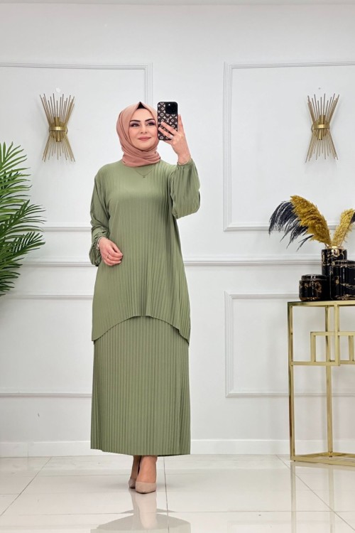 Nida Etekli Takım Mint Yeşili