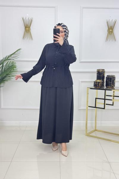 NİSAN ETEKLİ TAKIM-SİYAH Siyah