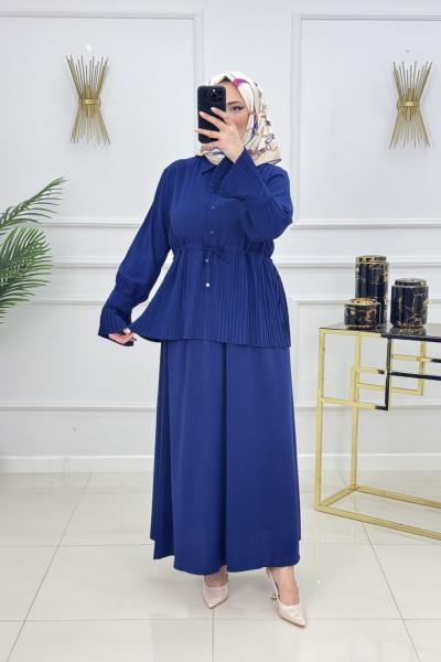 NİSAN ETEKLİ TAKIM-LACİVERT Lacivert