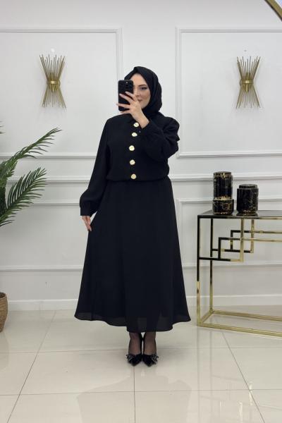 ÖZGE ETEKLİ TAKIM-SİYAH Siyah