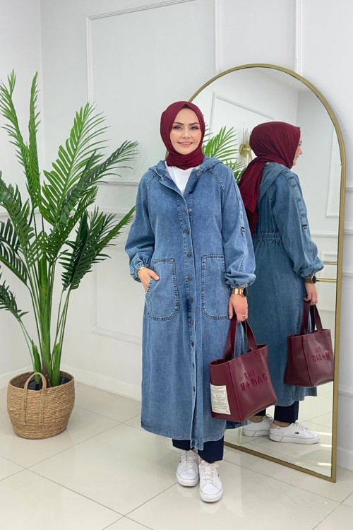 ROSE DENİM KAP - MAVİ Mavi