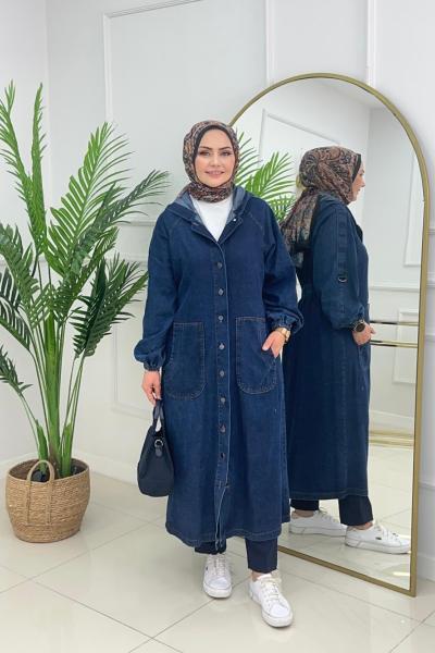 ROSE DENİM KAP - LACİVERT  Lacivert