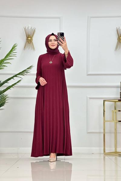 Şevval Elbise-Bordo Bordo