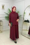 SEZİN ETEKLİ TAKIM Bordo