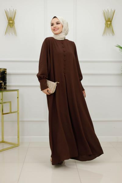 SILA ELBİSE-KAHVERENGİ Kahverengi