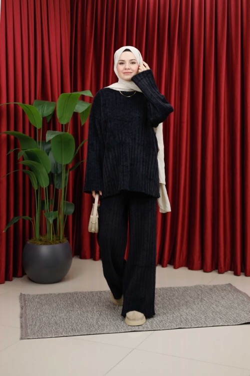 SOFT ANGORA TAKIM - SİYAH Siyah