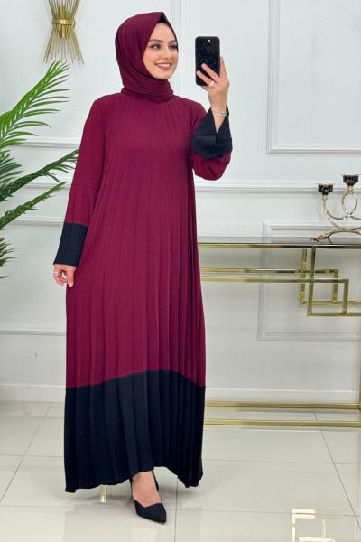 Şükran Elbise - Bordo  Bordo