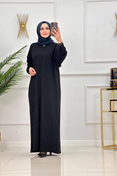 SUNA ELBİSE-SİYAH Siyah