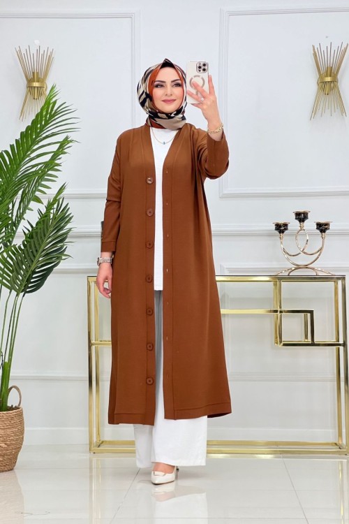 Viola Hırka Kahverengi