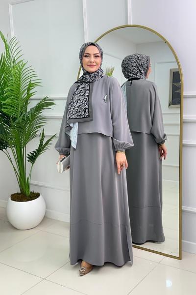 YASEMEN ELBİSE - ANTRASİT Antrasit