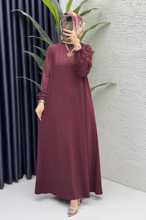 Esme Elbise Tesettür Giyim Bordo