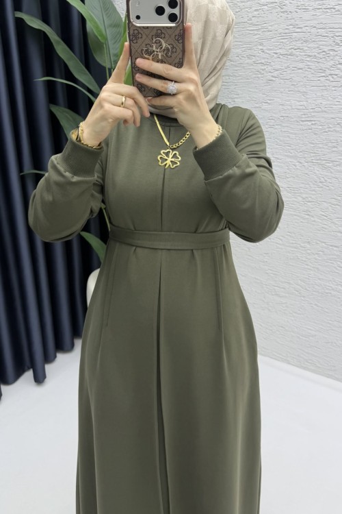 Firdevs Elbise Tesettür Giyim  Haki