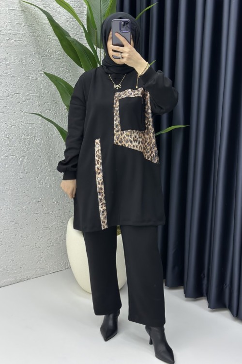 Leopar Takım Siyah