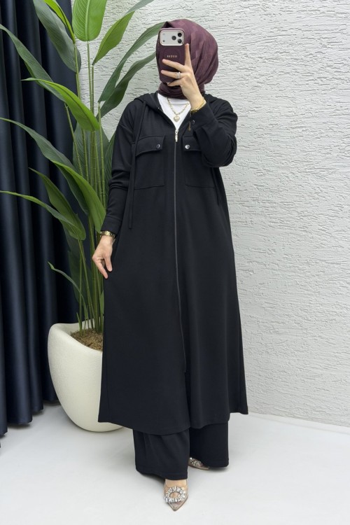 Name Pantalon Takım Tesettür Giyim  Siyah