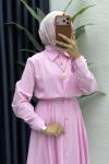Nisa Elbise Tesettür Giyim Pembe