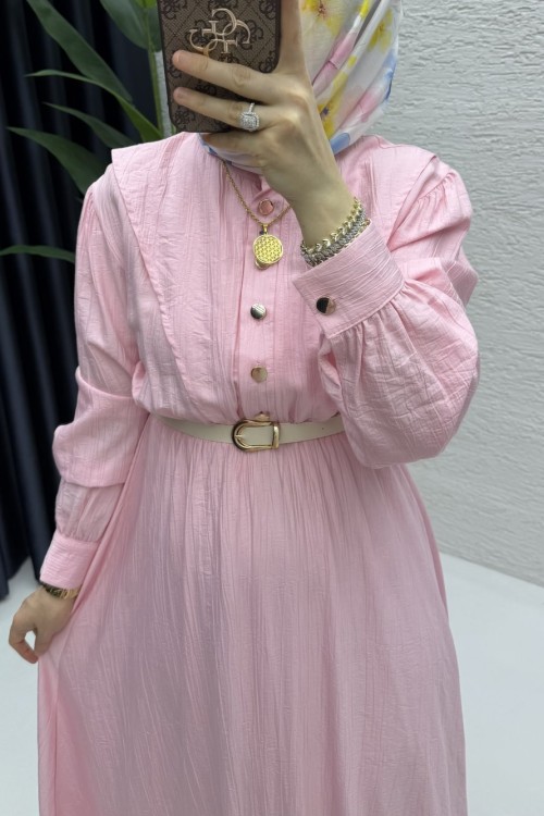 Vera Elbise Tesettür Giyim Pembe